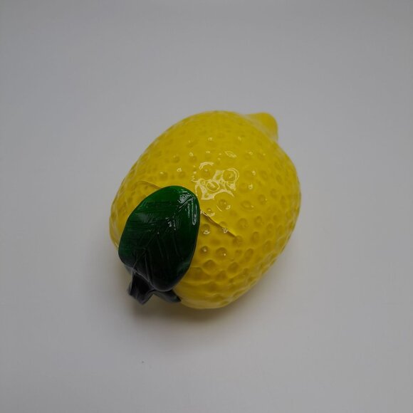 Decorative Murano Style Artificial Fruit Art Glass Yellow Lemon - Picture 1 of 7